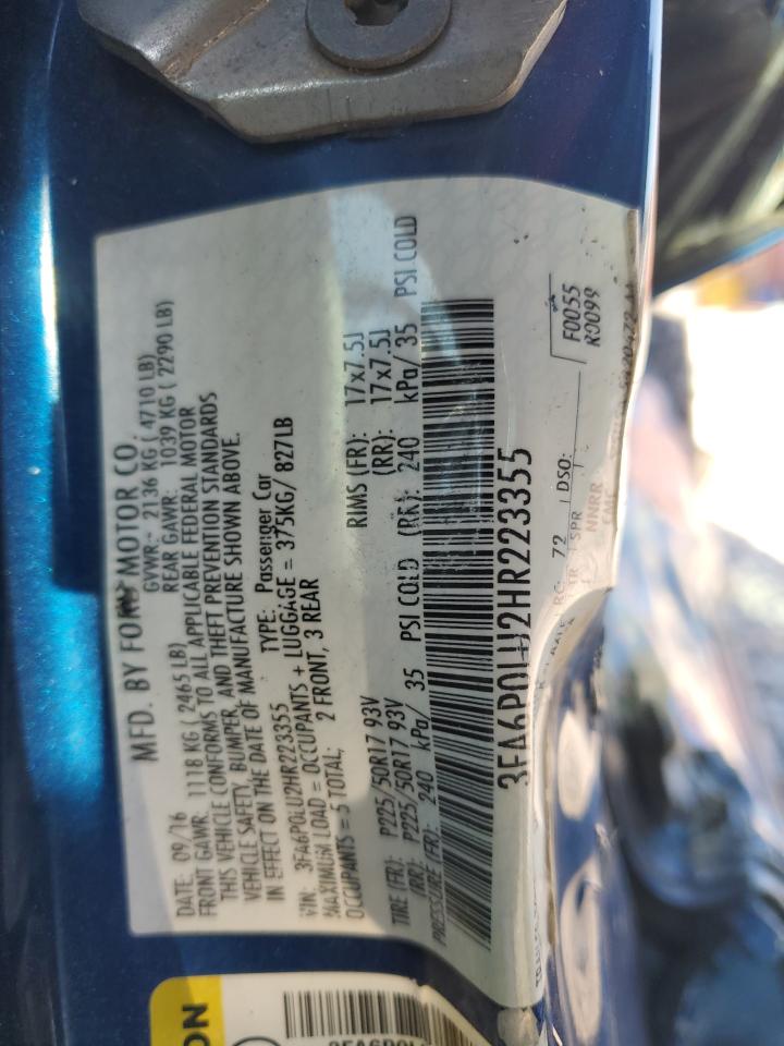 2017 FORD FUSION SE HYBRID photo 12