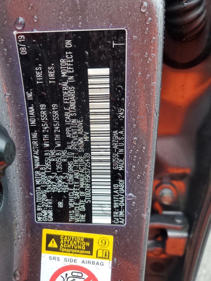 2019 TOYOTA HIGHLANDER LIMITED photo 40