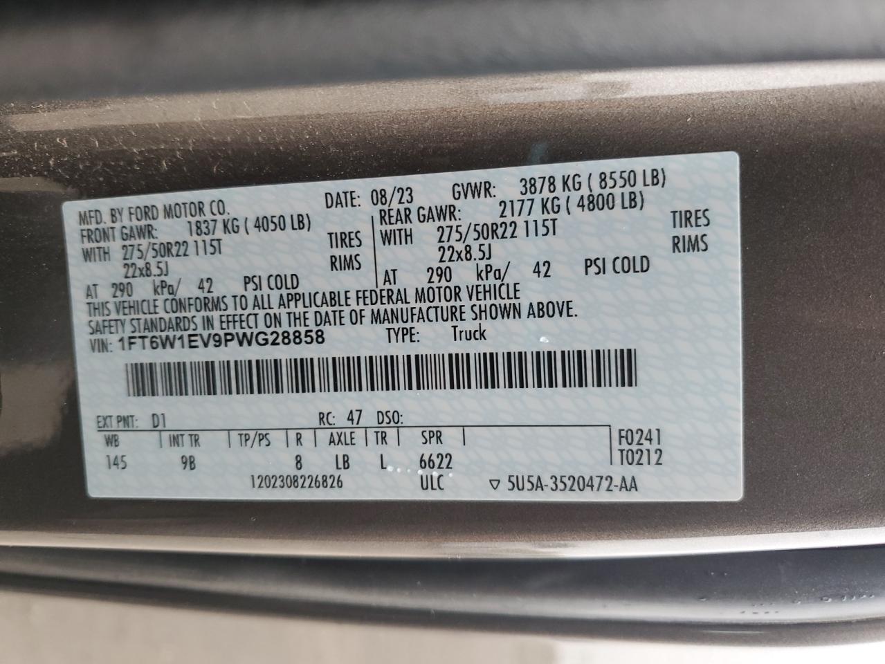2023 FORD F150 LIGHTNING PRO photo 23