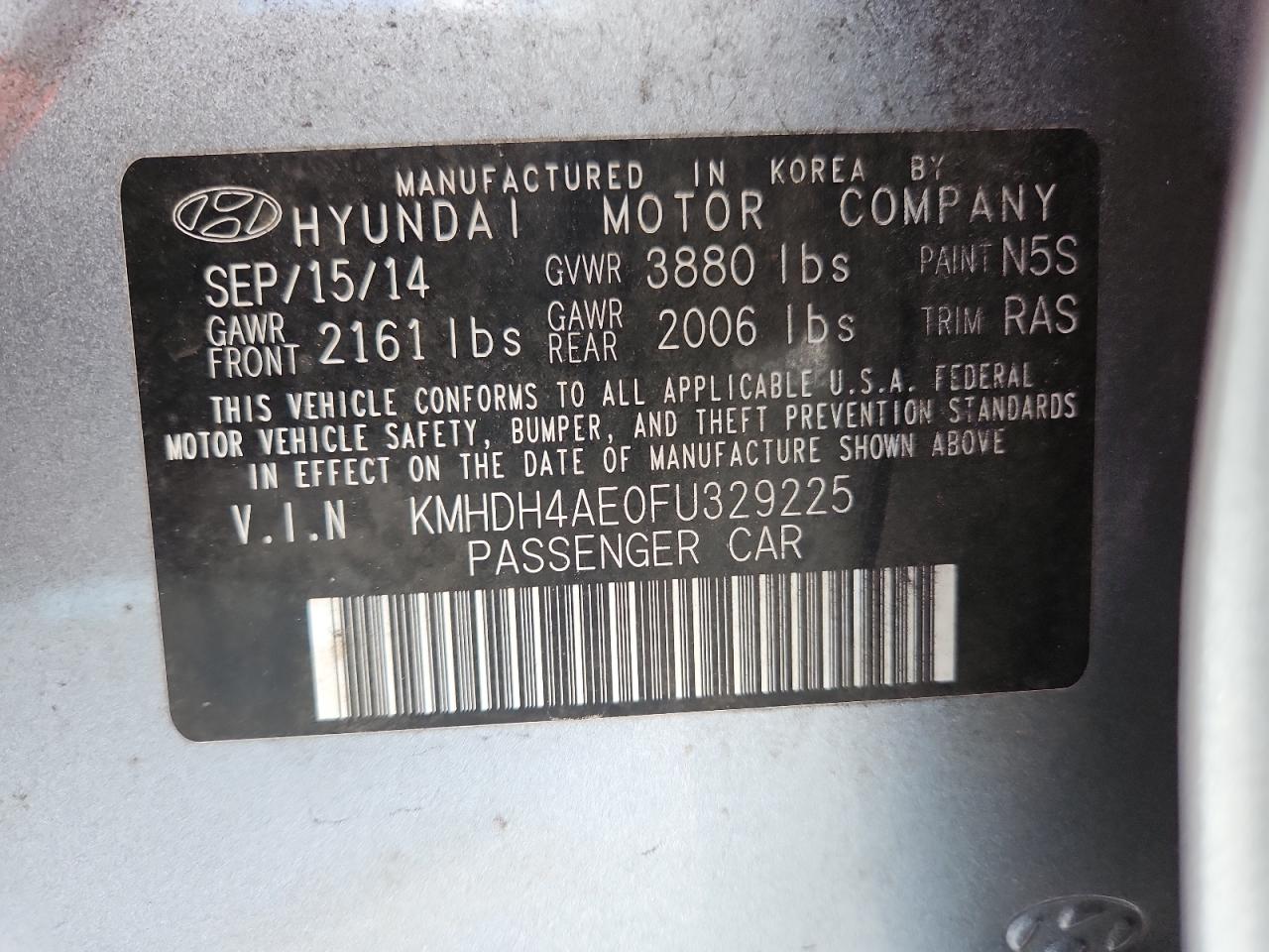 2015 HYUNDAI ELANTRA LIMITED photo 23