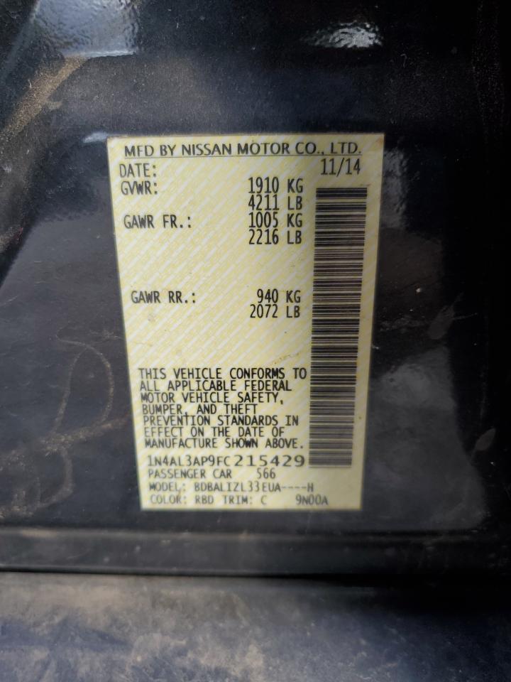 2015 NISSAN ALTIMA 2.5 photo 12