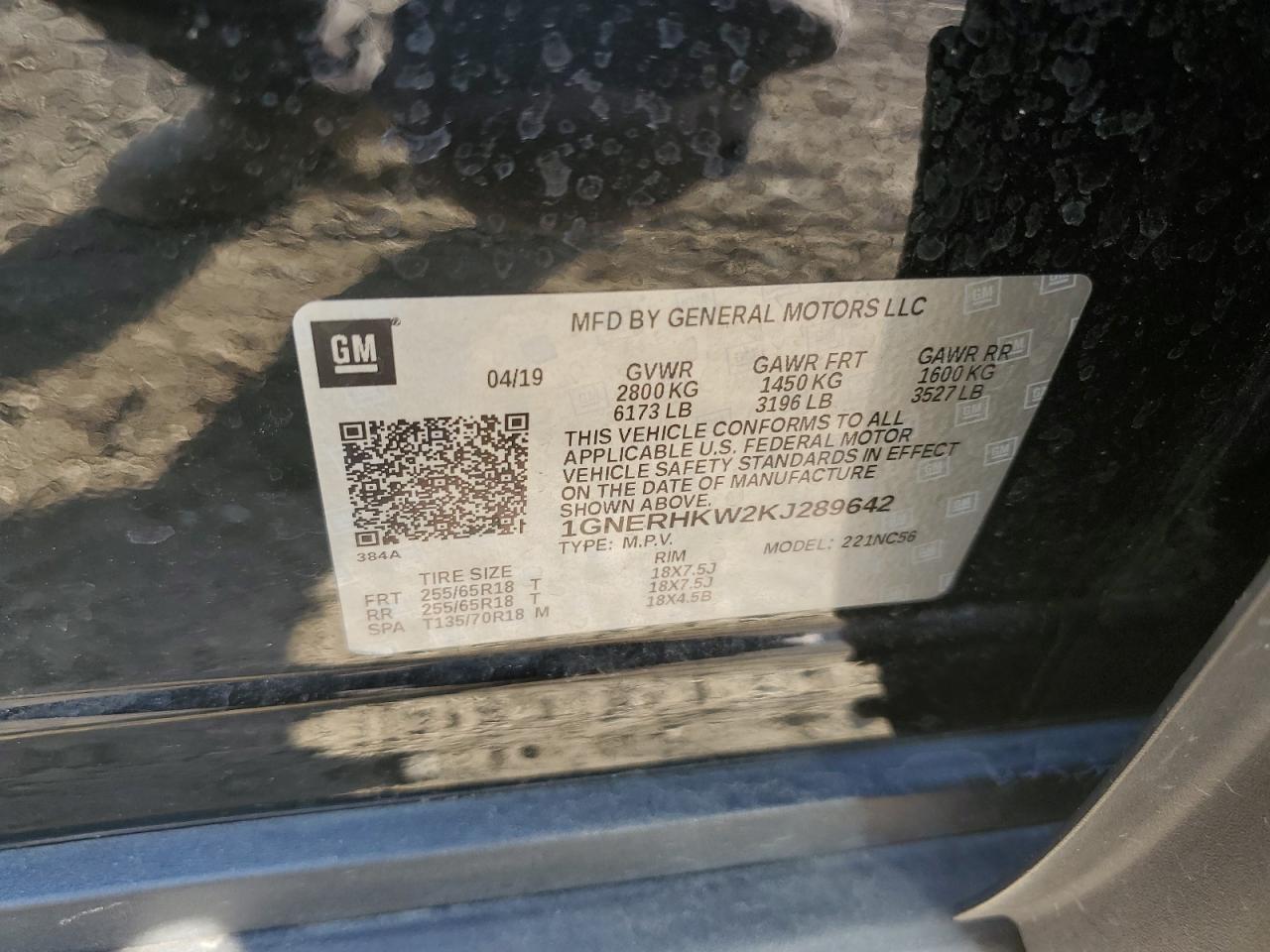 2019 CHEVROLET TRAVERSE LT photo 14