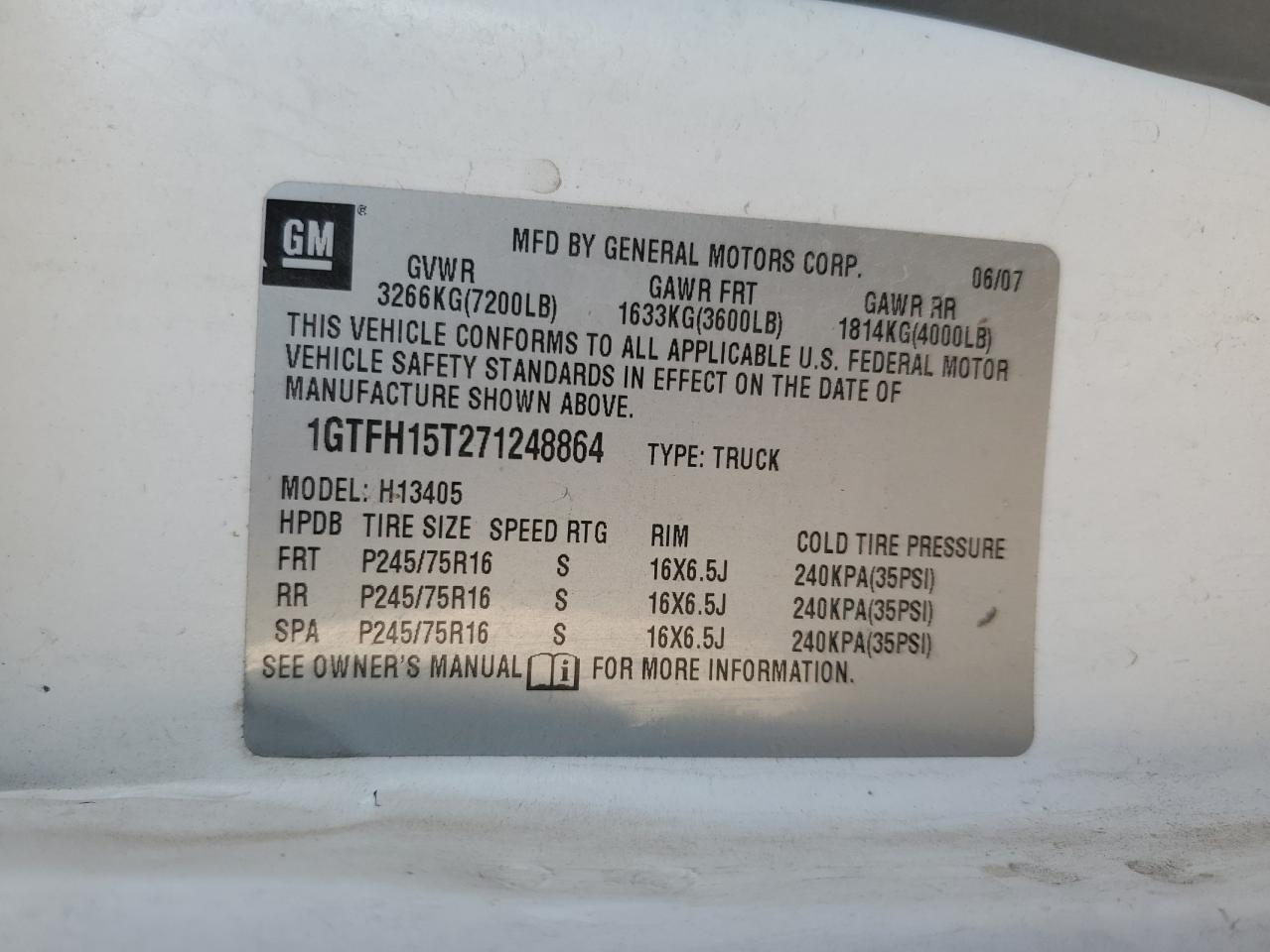 2007 GMC SAVANA 1500 RECREATIONAL VEHICLE photo 13
