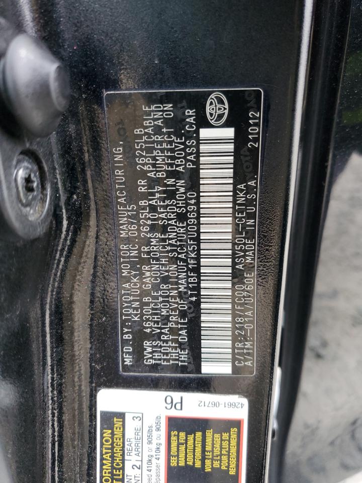 2015 TOYOTA CAMRY LE photo 37