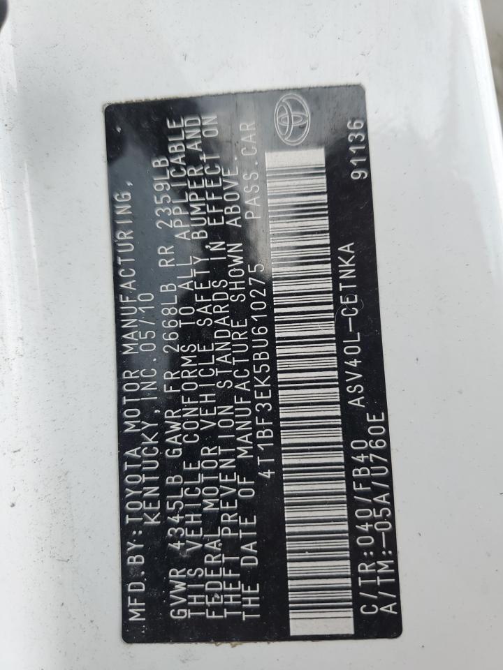 2011 TOYOTA CAMRY BASE photo 34