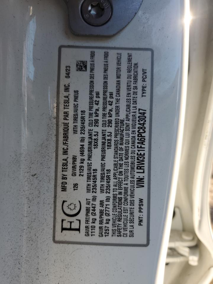 2023 TESLA MODEL 3 photo 12