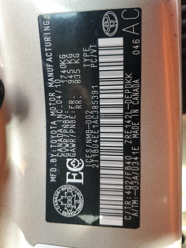 2010 TOYOTA COROLLA BASE photo 37