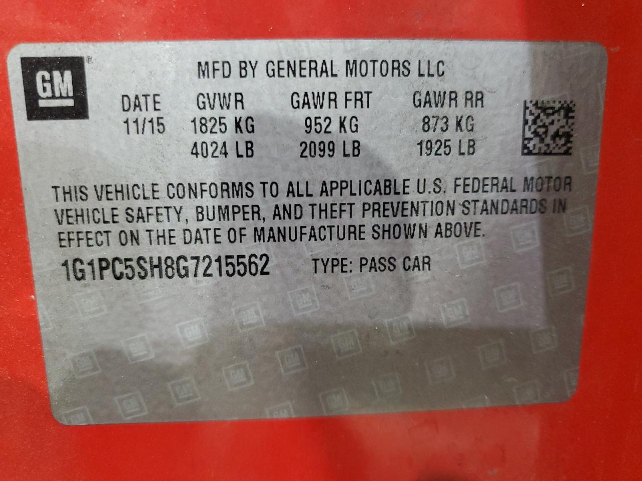 2016 CHEVROLET CRUZE LIMITED LS photo 34