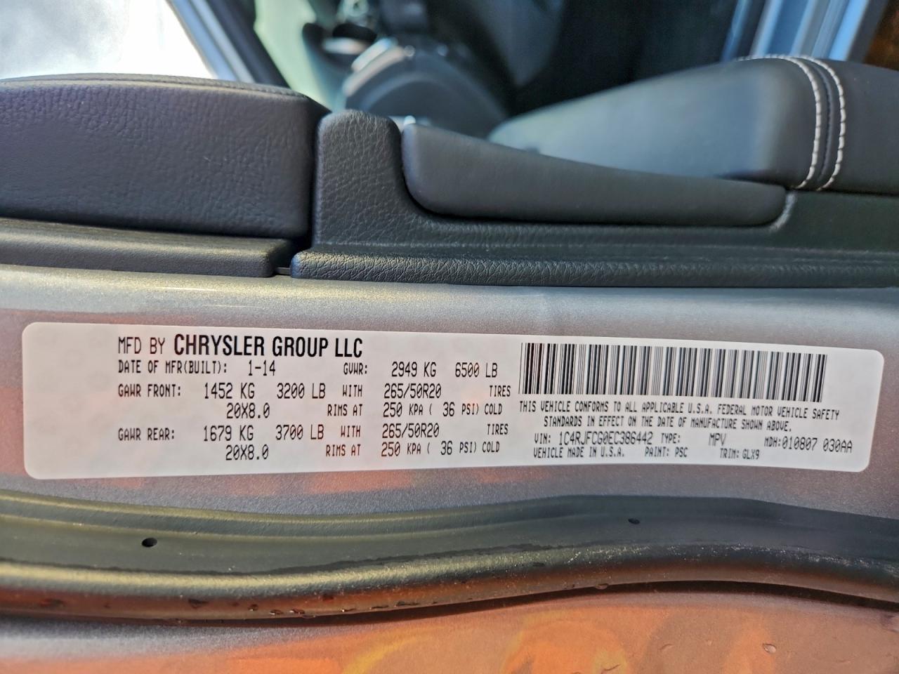 2014 JEEP GRAND CHEROKEE OVERLAND photo 14