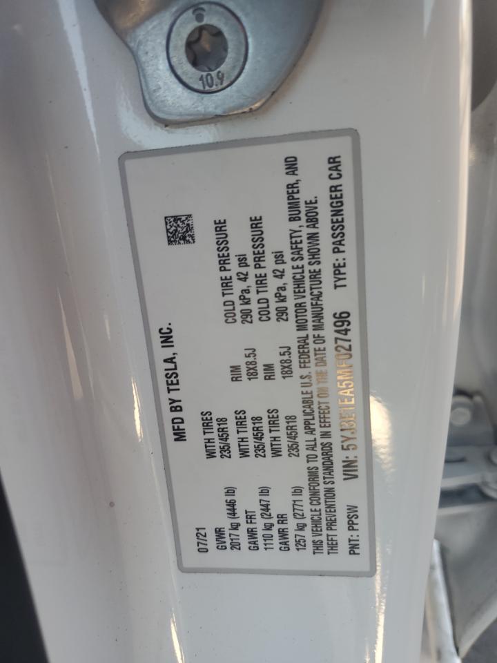 2021 TESLA MODEL 3 photo 37