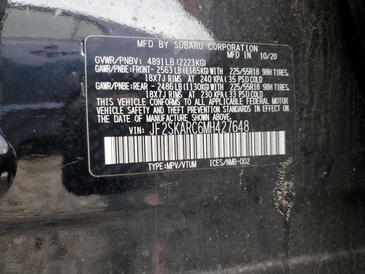 2021 SUBARU FORESTER SPORT photo 23