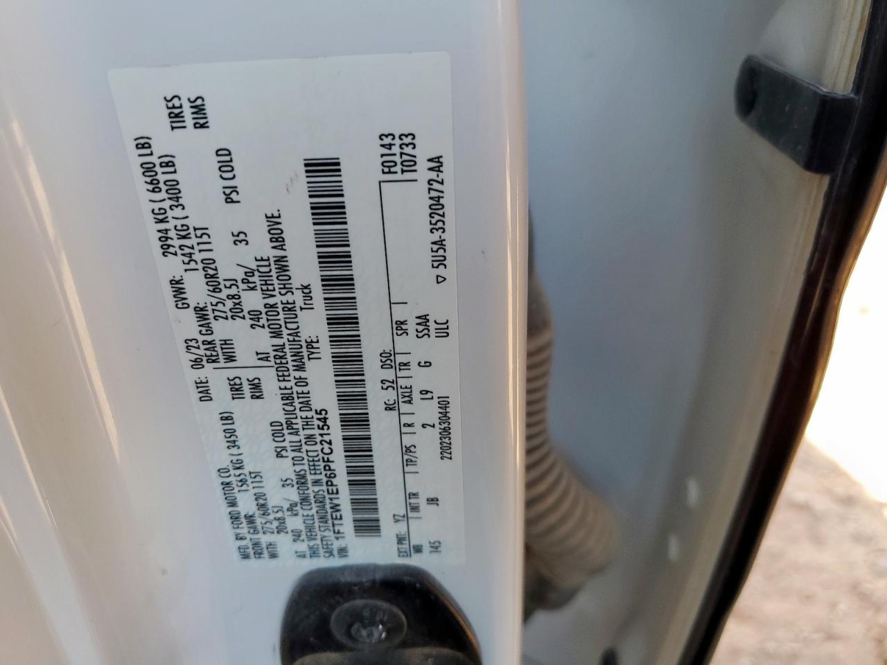 2023 FORD F150 SUPERCREW photo 34