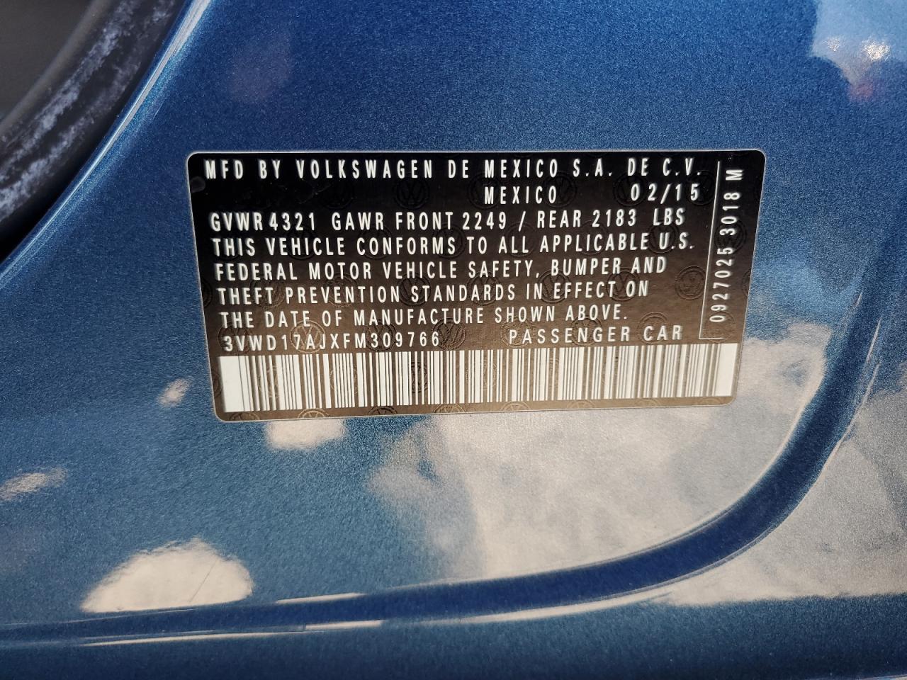 2015 VOLKSWAGEN JETTA SE photo 25
