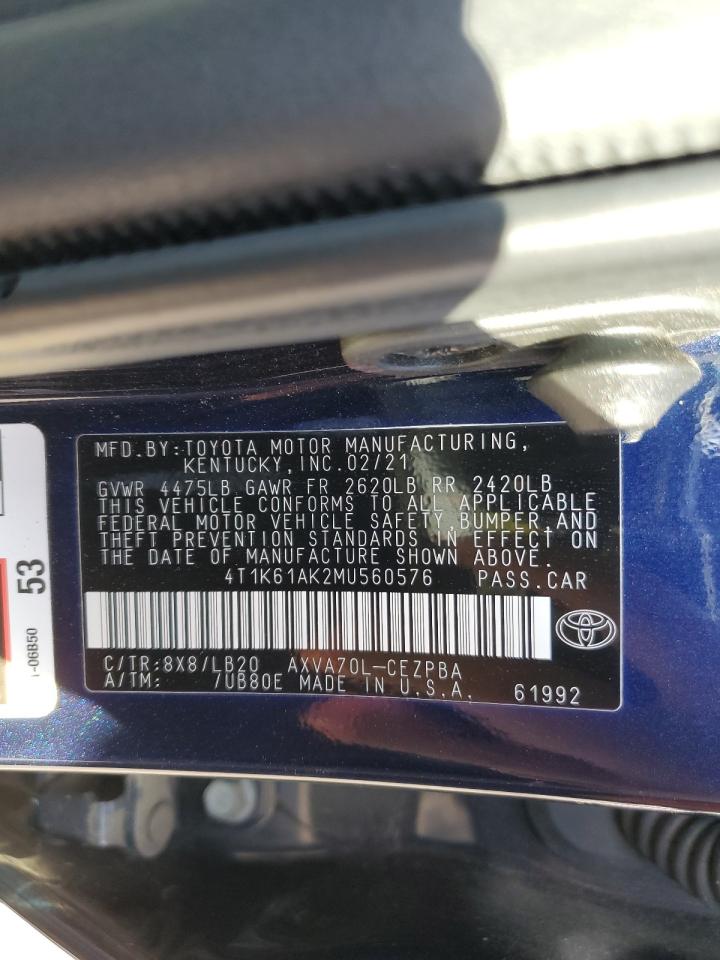 2021 TOYOTA CAMRY XSE photo 12