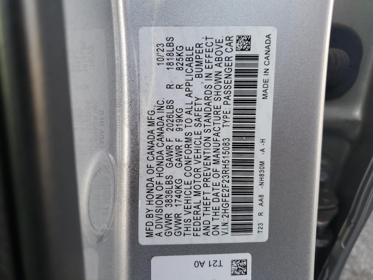 2024 HONDA CIVIC LX photo 13