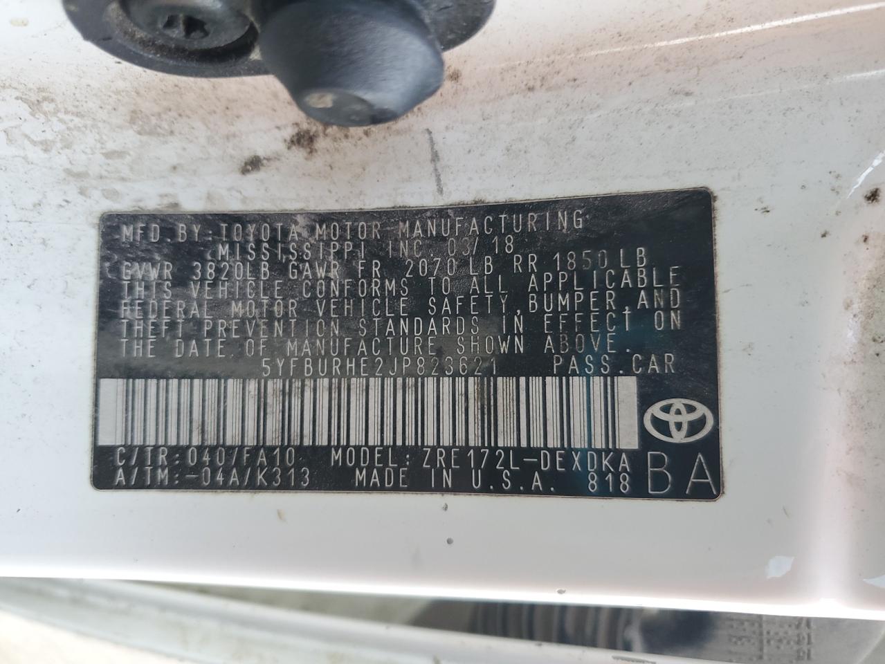 2018 TOYOTA COROLLA L photo 23