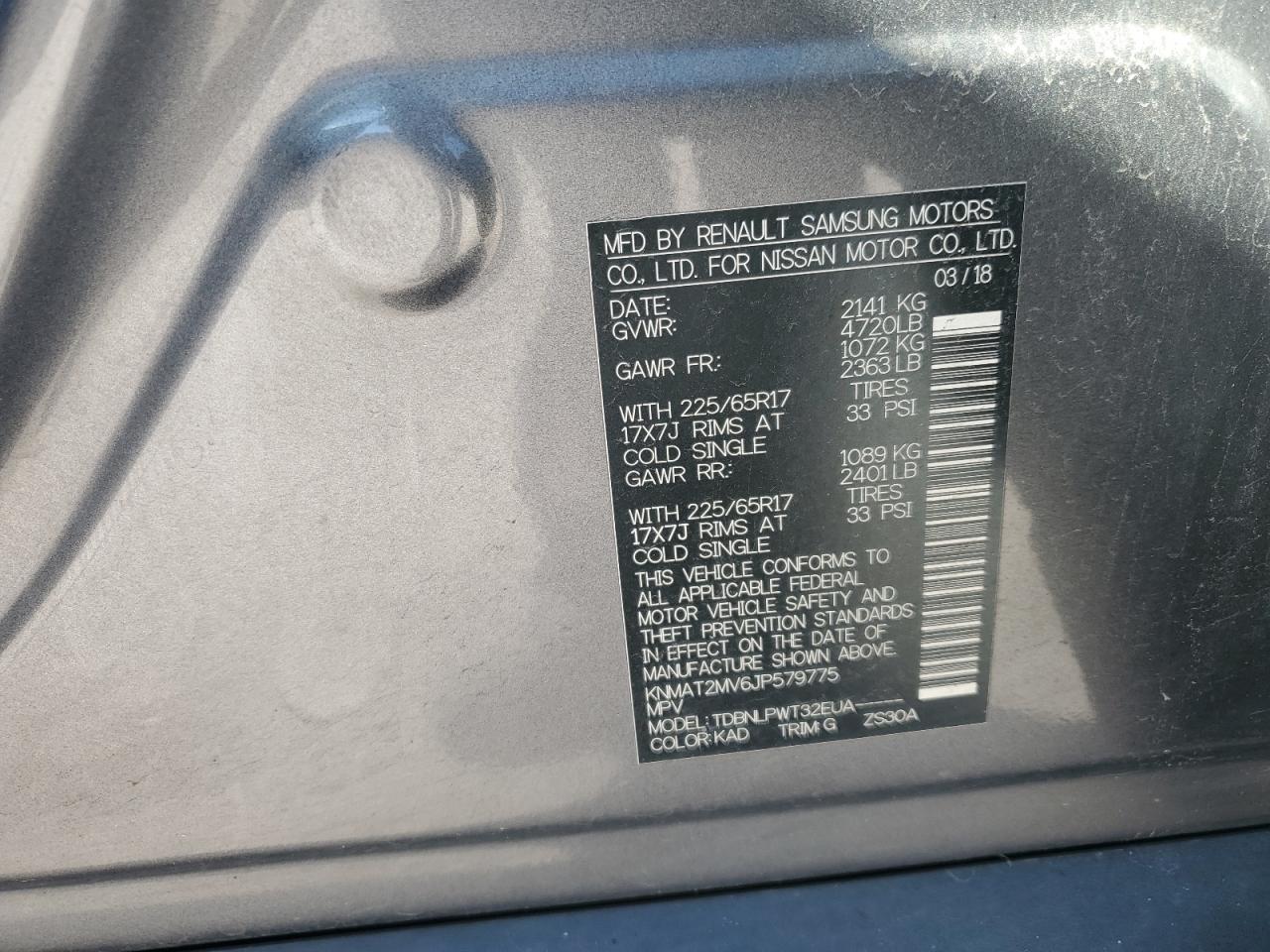 2018 NISSAN ROGUE S photo 25
