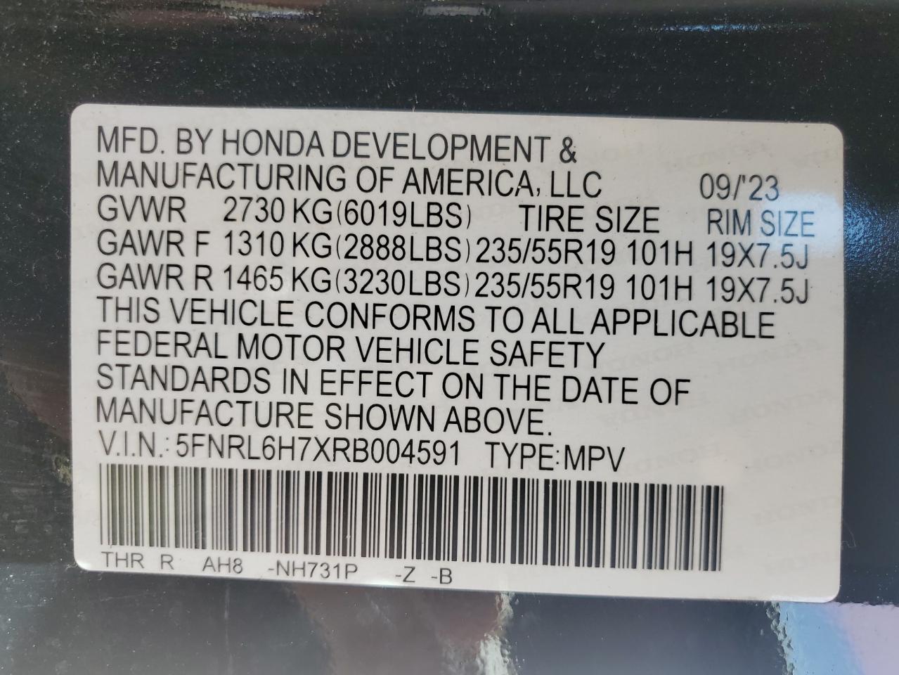 2024 HONDA ODYSSEY SPORT photo 37