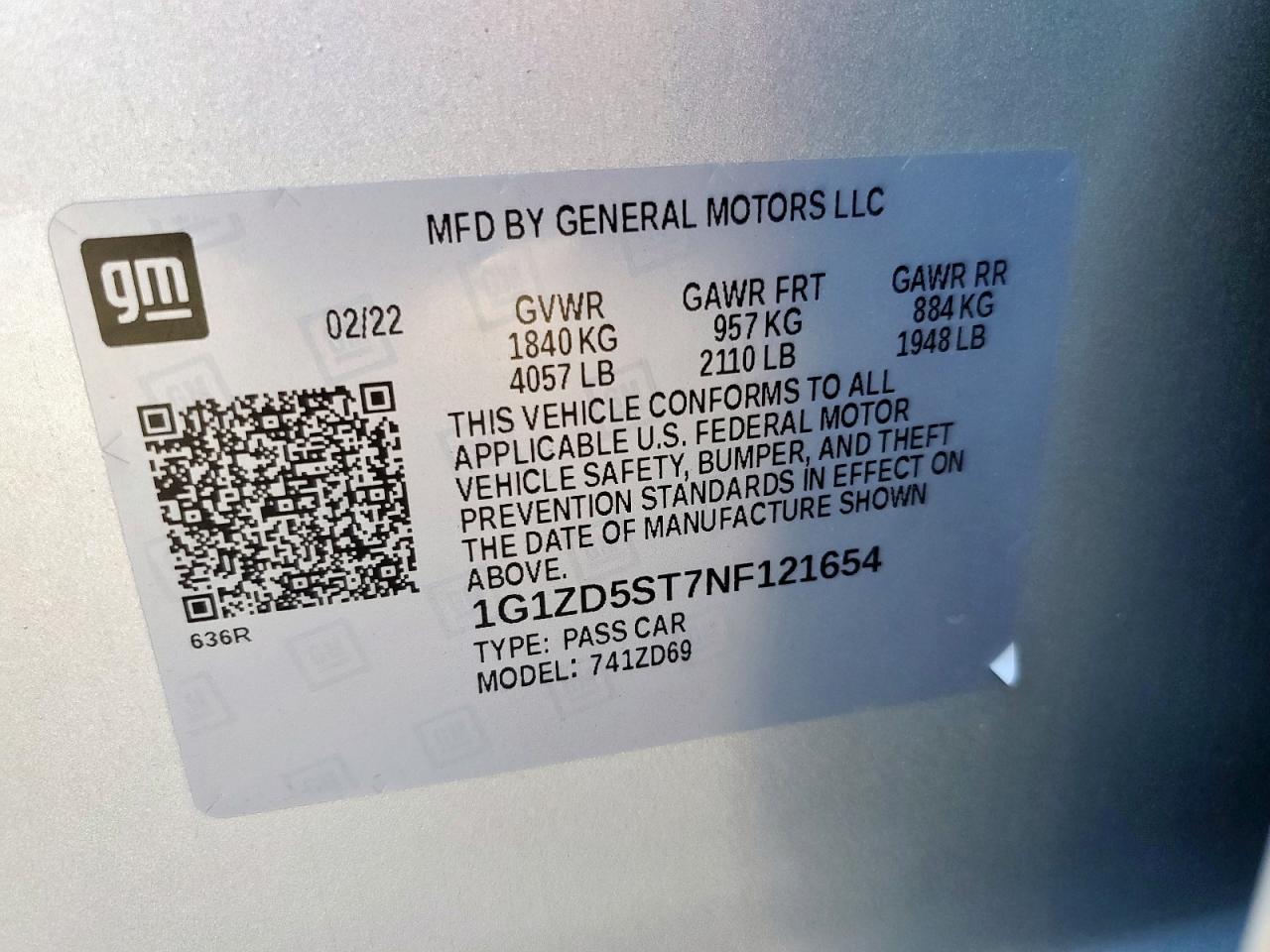 2022 CHEVROLET MALIBU LT photo 25