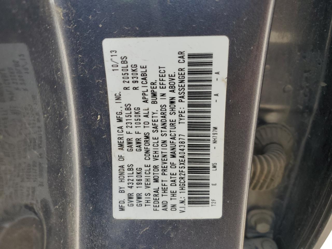 2014 HONDA ACCORD photo 23