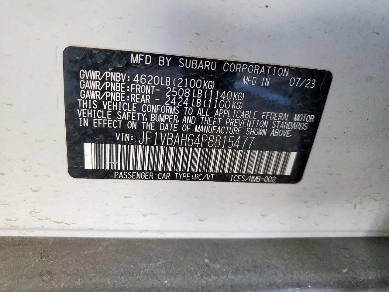 2023 SUBARU WRX PREMIUM photo 34