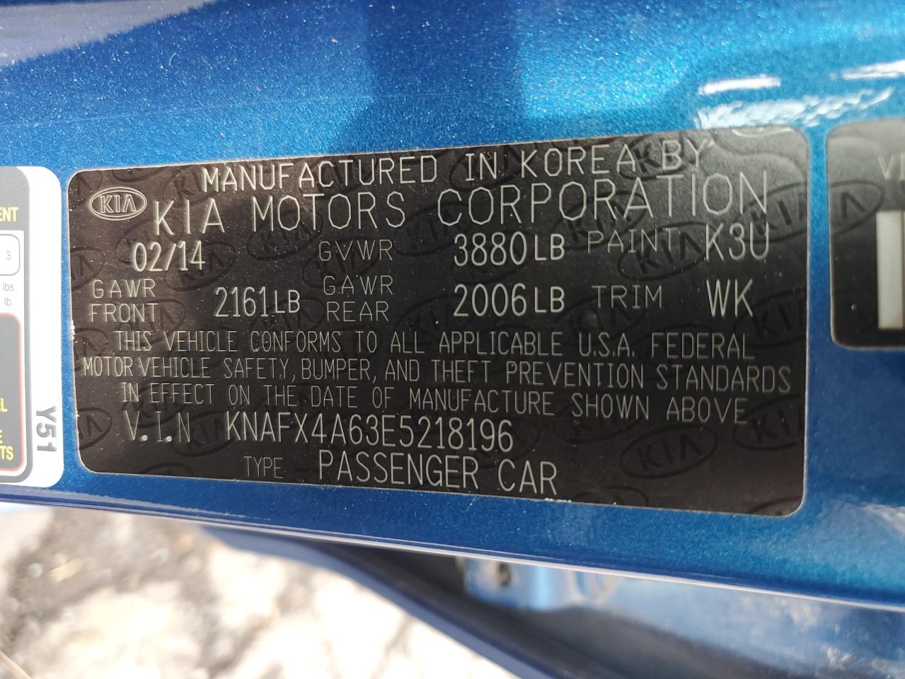 2014 KIA FORTE LX photo 23