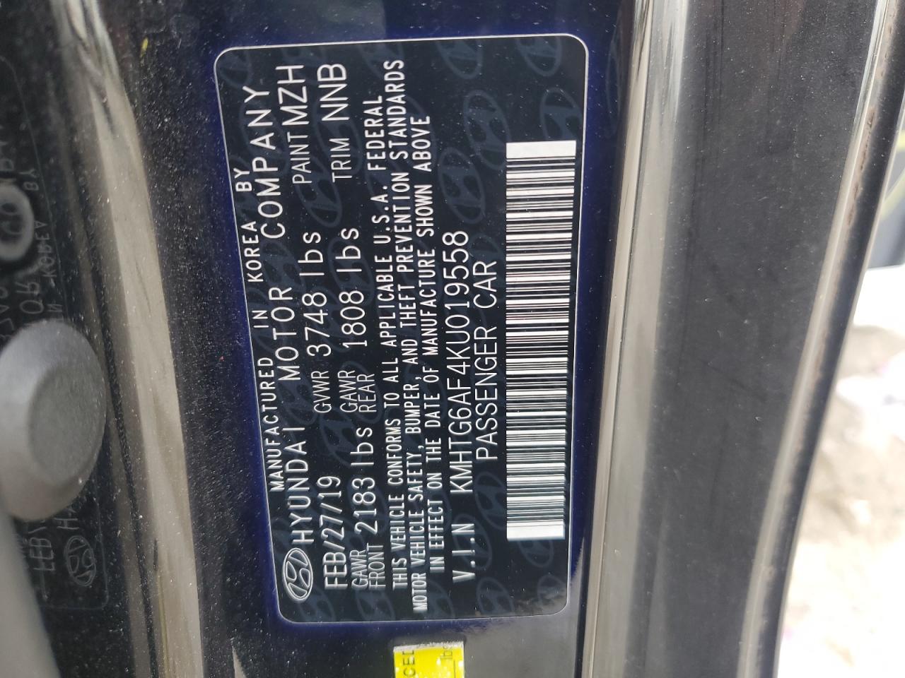 2019 HYUNDAI VELOSTER 2.0L photo 37