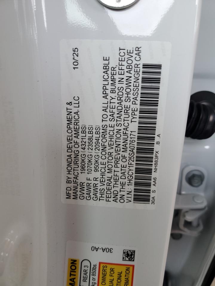 2025 HONDA ACCORD LX photo 23