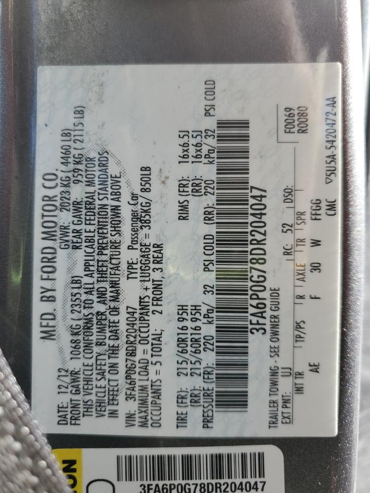 2013 FORD FUSION S photo 23