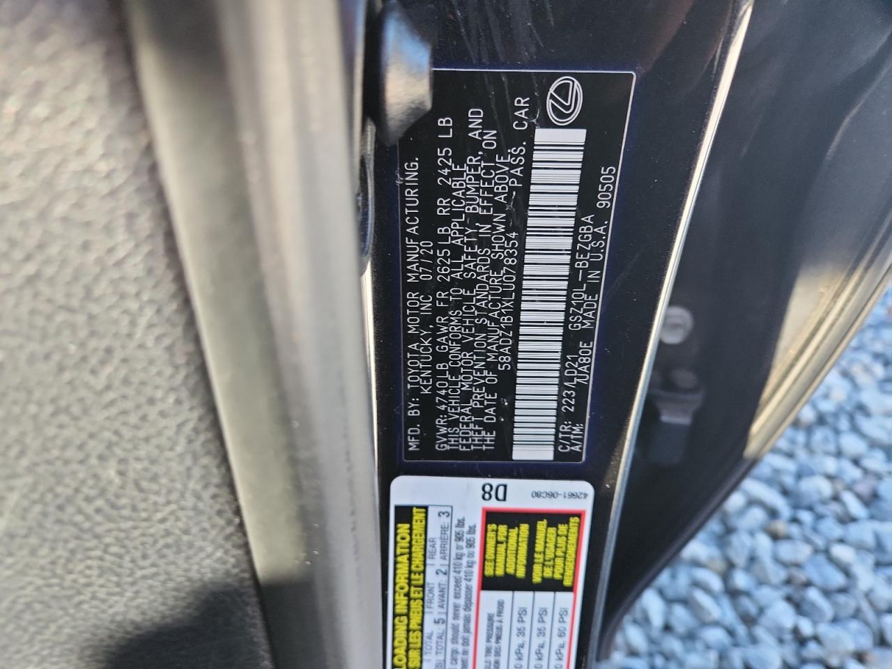 2020 LEXUS ES 350 photo 12