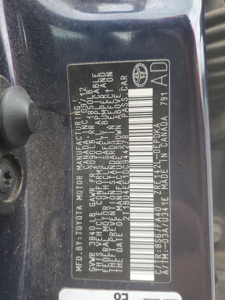 2013 TOYOTA COROLLA BASE photo 12
