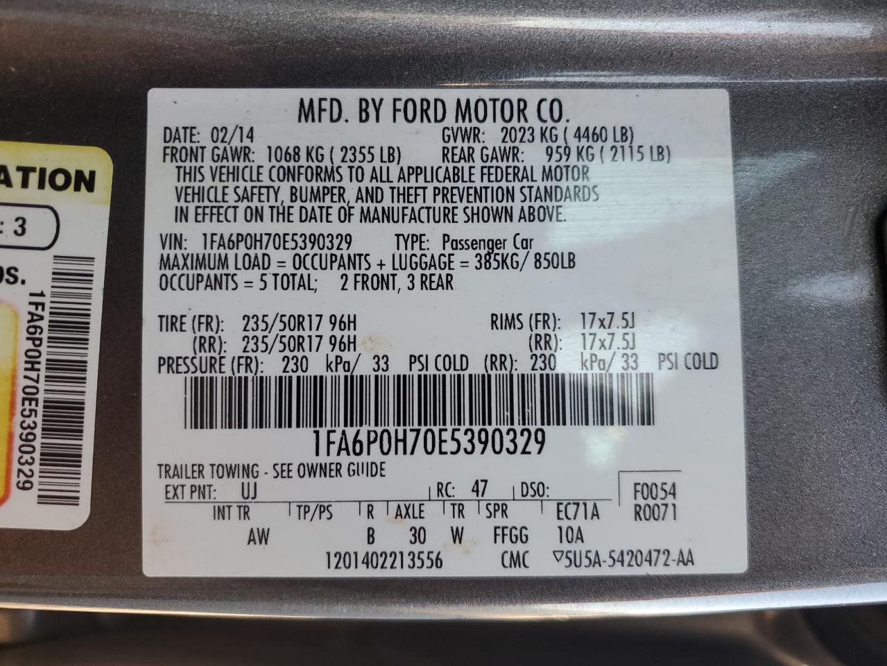 2014 FORD FUSION SE photo 23