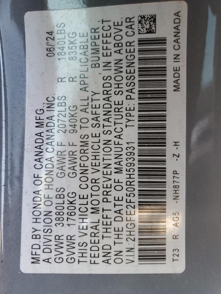 2024 HONDA CIVIC SPORT photo 25