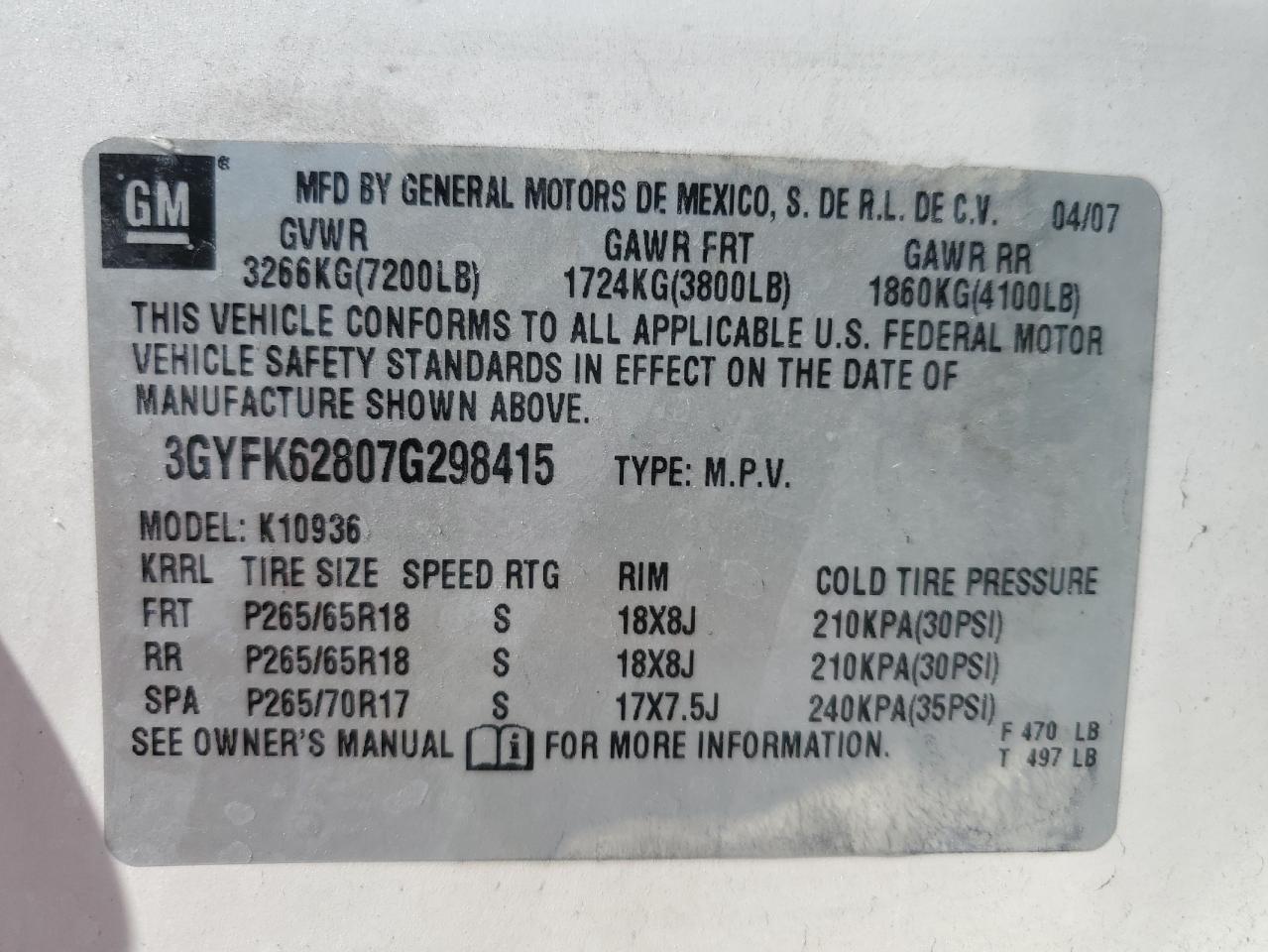 2007 CADILLAC ESCALADE EXT photo 25