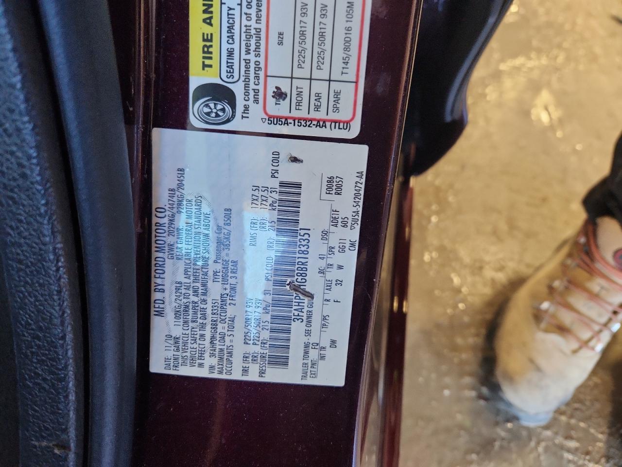 2011 FORD FUSION SE photo 25