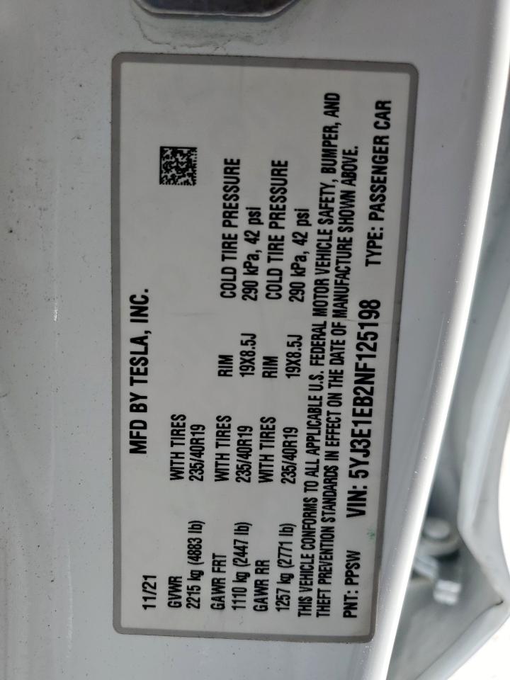 2022 TESLA MODEL 3 photo 23