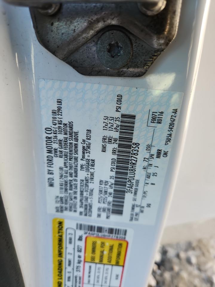 2017 FORD FUSION SE HYBRID photo 12