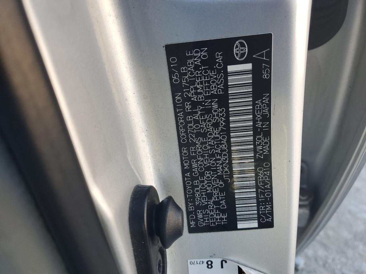 2010 TOYOTA PRIUS photo 34