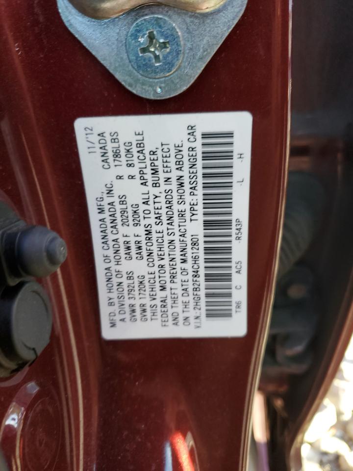 2012 HONDA CIVIC EX photo 23