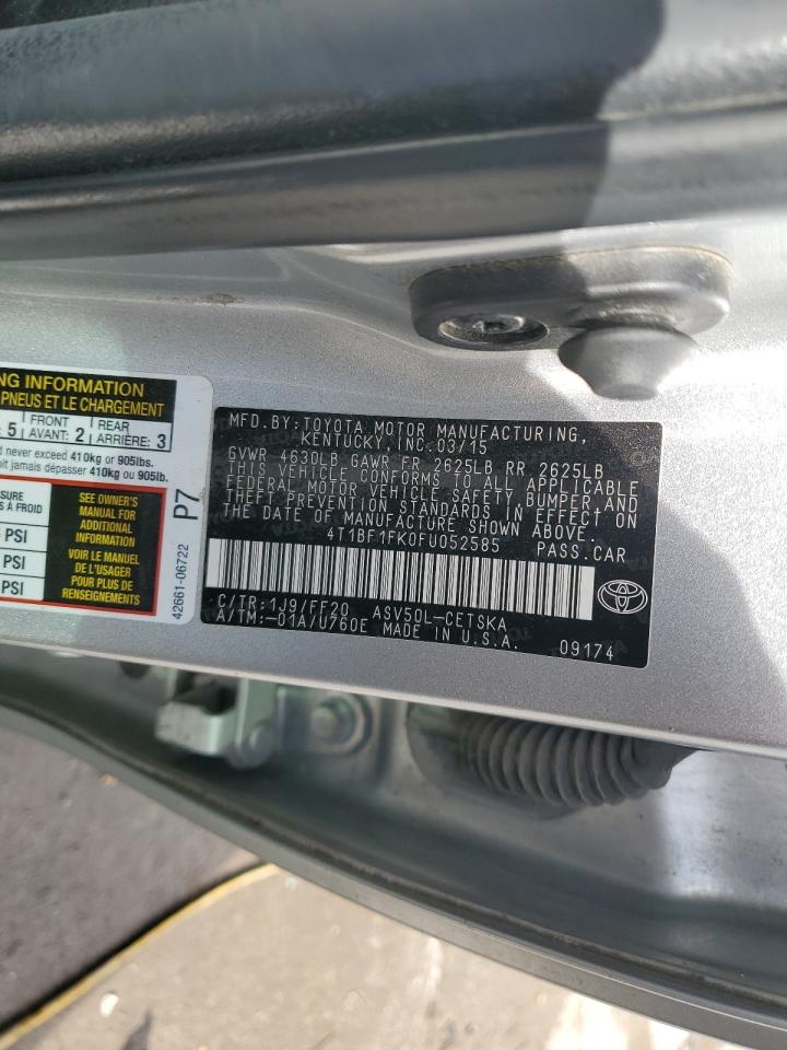 2015 TOYOTA CAMRY SE photo 13