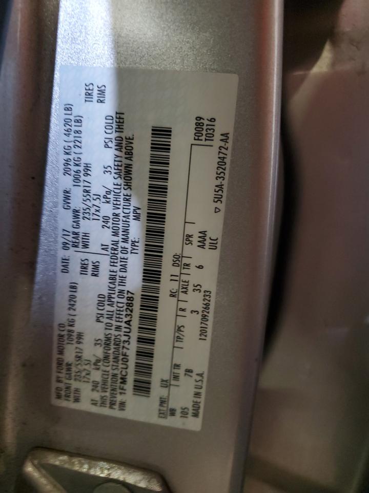 2018 FORD ESCAPE S photo 25