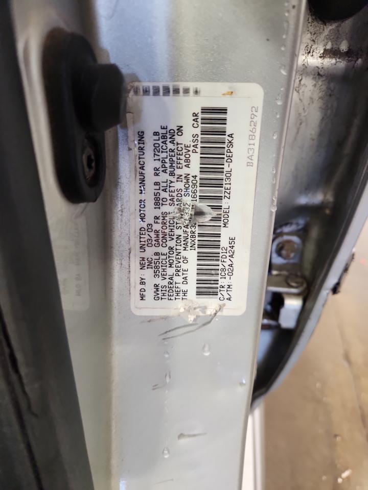 2003 TOYOTA COROLLA S photo 12