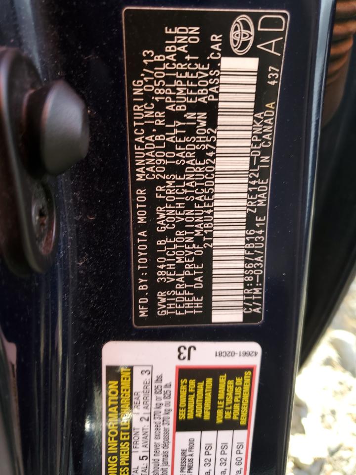 2013 TOYOTA COROLLA BASE photo 23