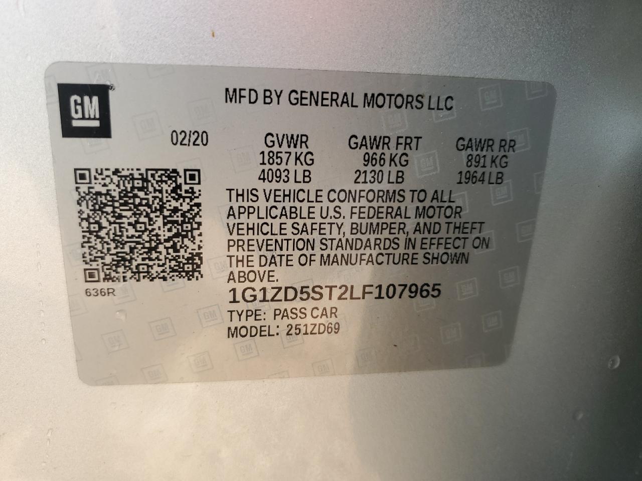 2020 CHEVROLET MALIBU LT photo 25