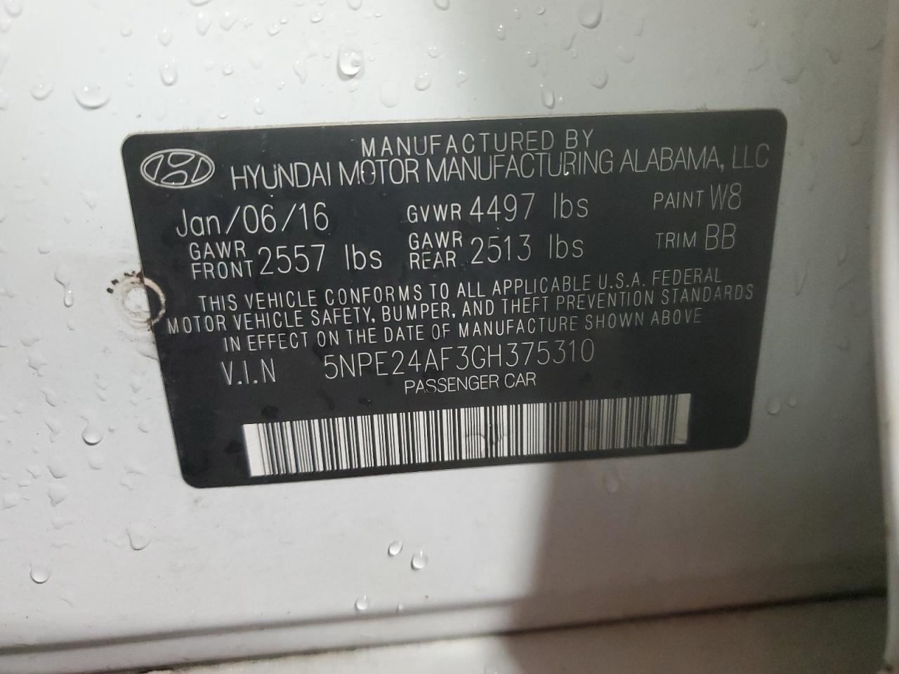 2016 HYUNDAI SONATA SE photo 23
