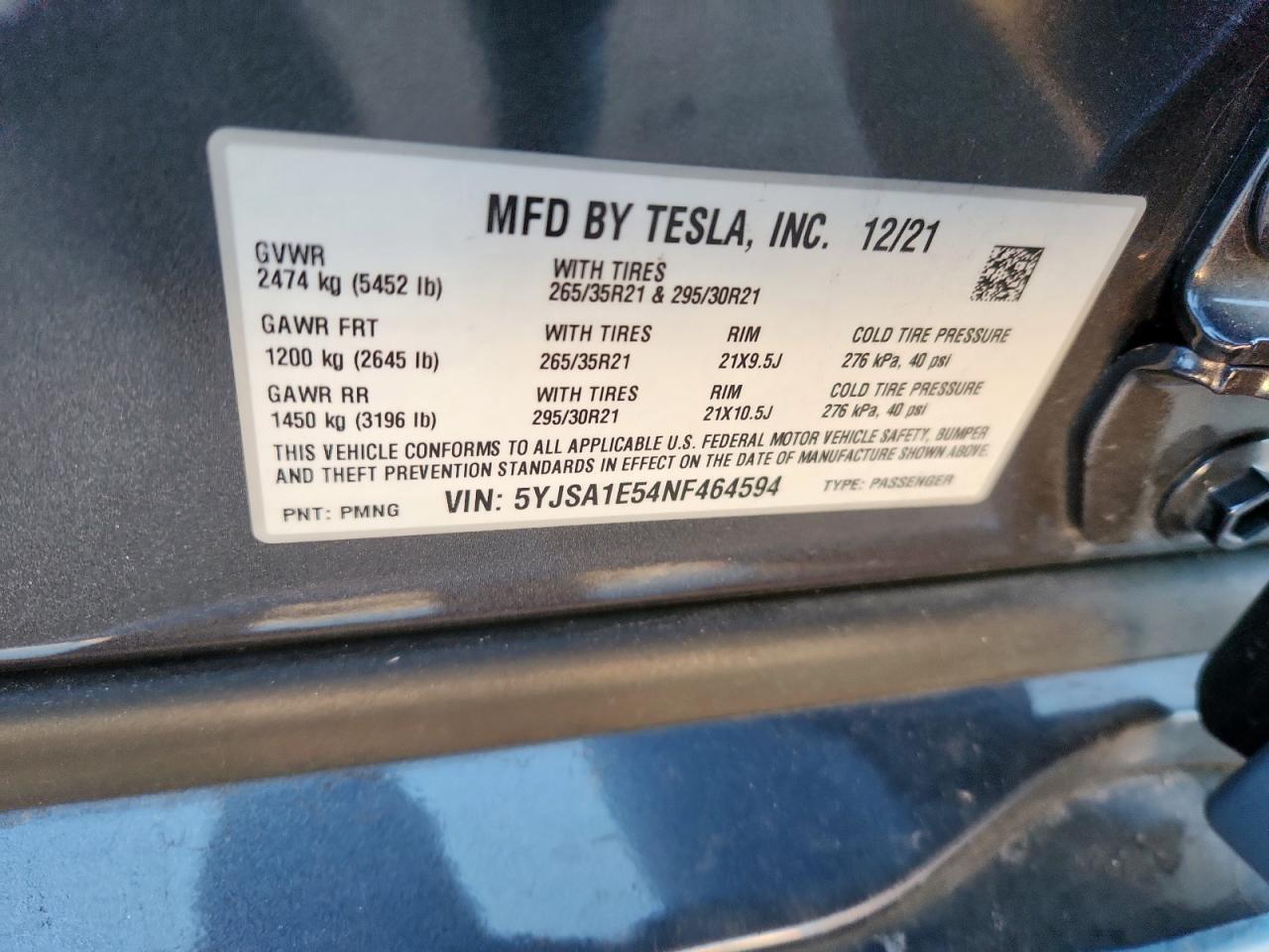 2022 TESLA MODEL S photo 23