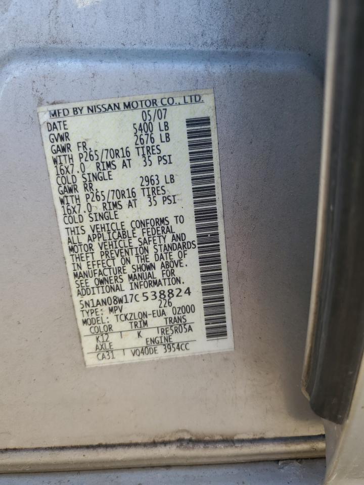 2007 NISSAN XTERRA OFF ROAD photo 37