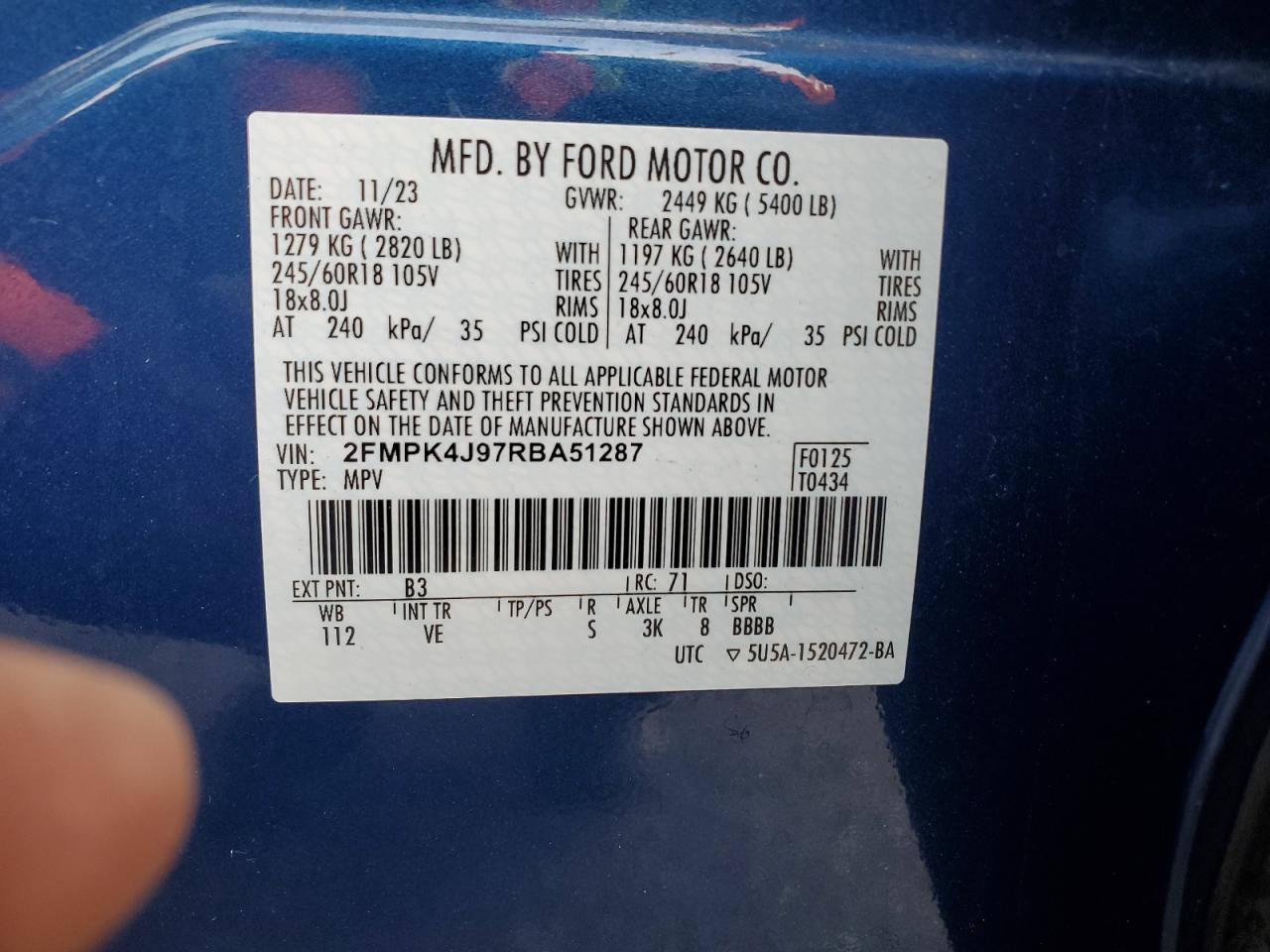 2024 FORD EDGE SEL photo 13