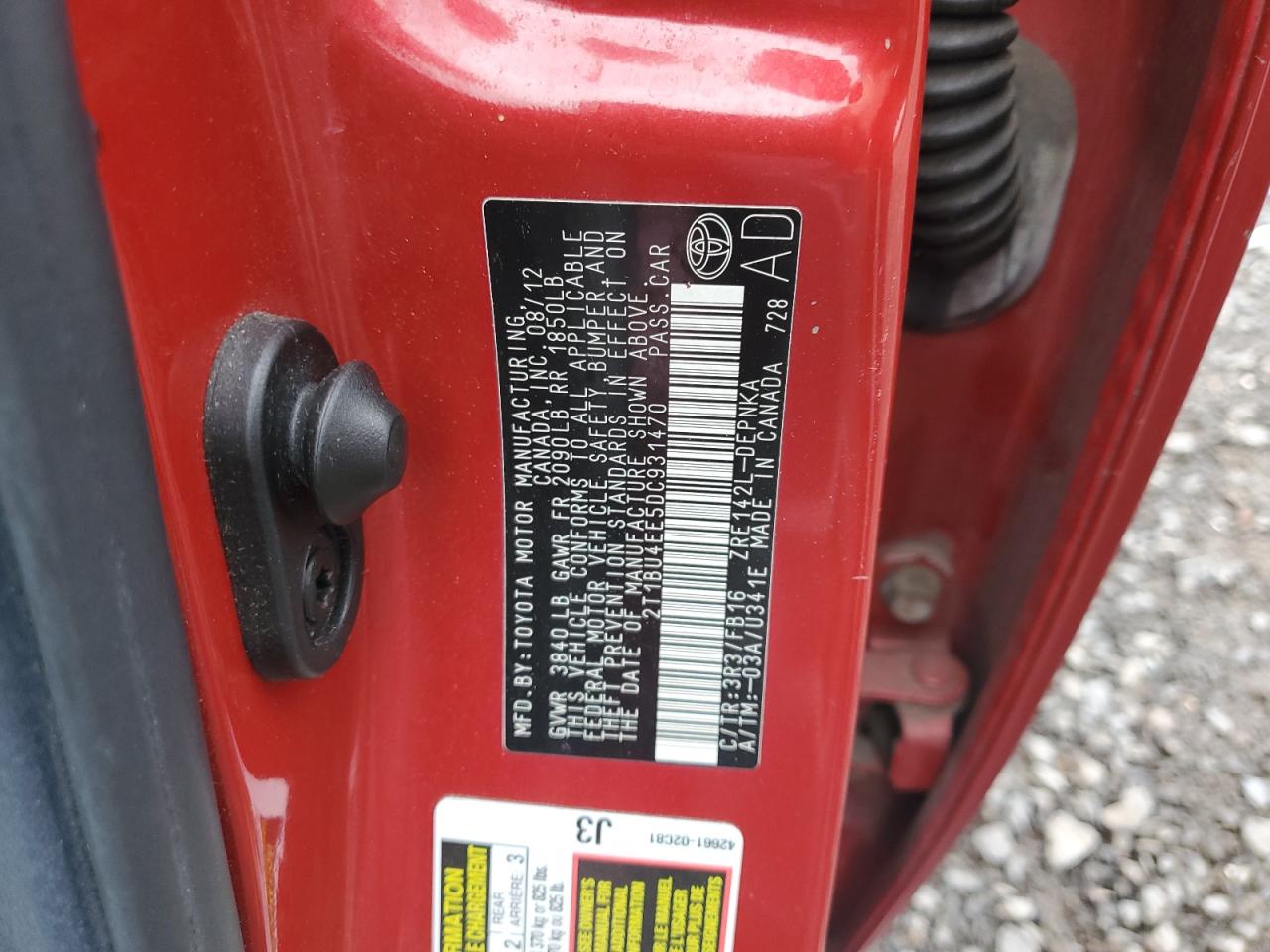 2013 TOYOTA COROLLA BASE photo 23
