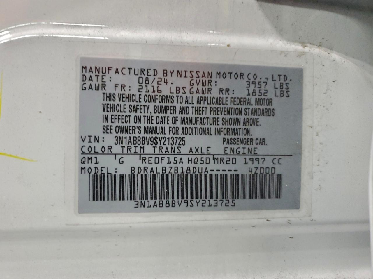 2025 NISSAN SENTRA S photo 13